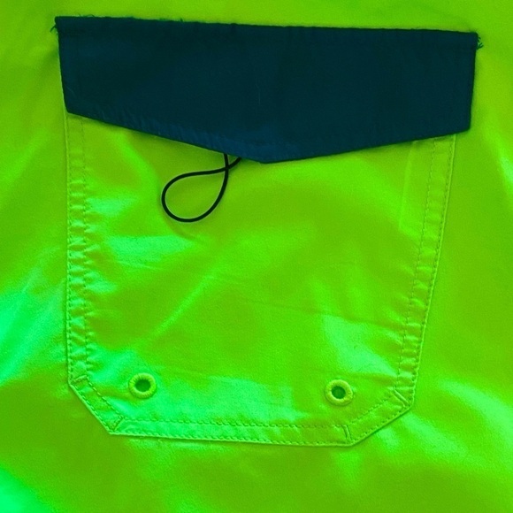 HURLEY Block Party Solid Board Short Mens Size W38 Neon Green Blue Color Block - Picture 8 of 14